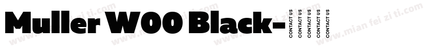 Muller W00 Black字体转换